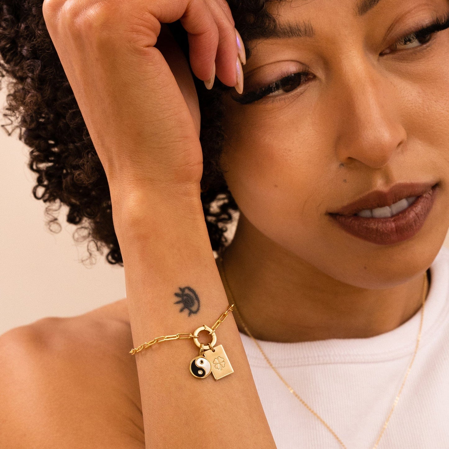 Jude Charm Link Lock Bracelet