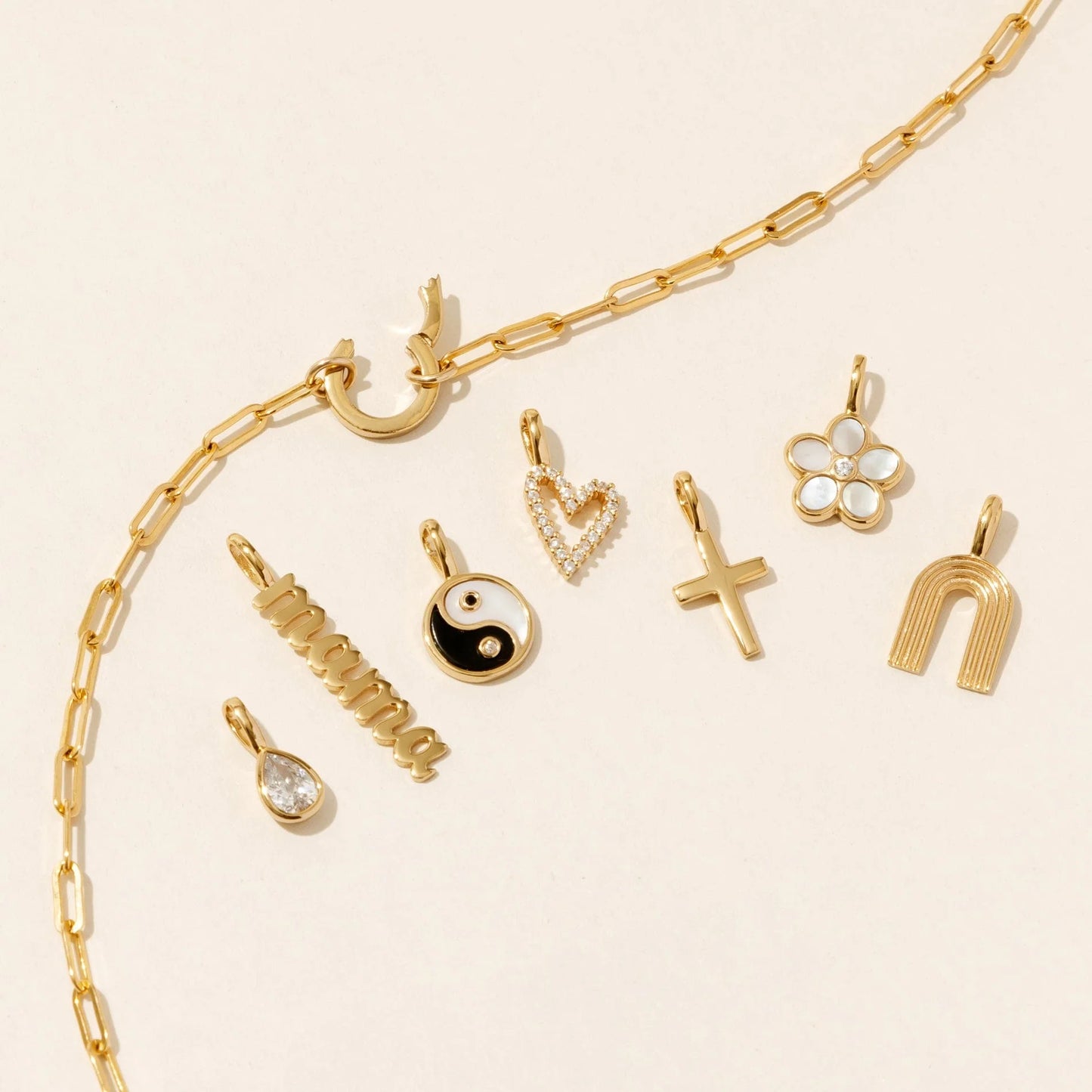 Jude Charm Link Lock Necklace