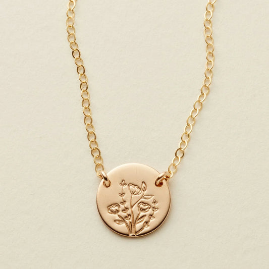 Wild Bloom Mini Zola Disc Necklace